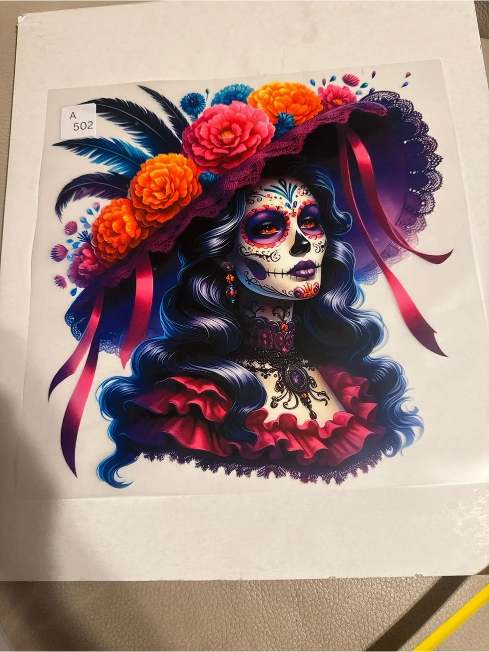 Day of the Dead Skull shirt transfer price for one only